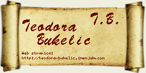 Teodora Bukelić vizit kartica